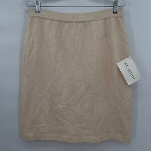 St John Basic By Marie Gray Wool Blend Santana Knit Knee Length Skirt 12